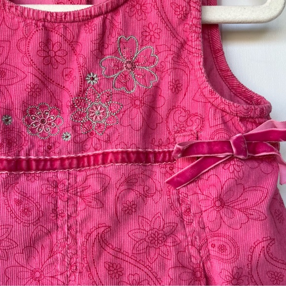 •Samantha Says• Pink Corduroy Floral Dress - Size 2T - Picture 4 of 7